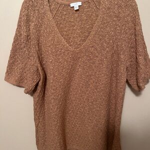 Women's Tan Knit Top